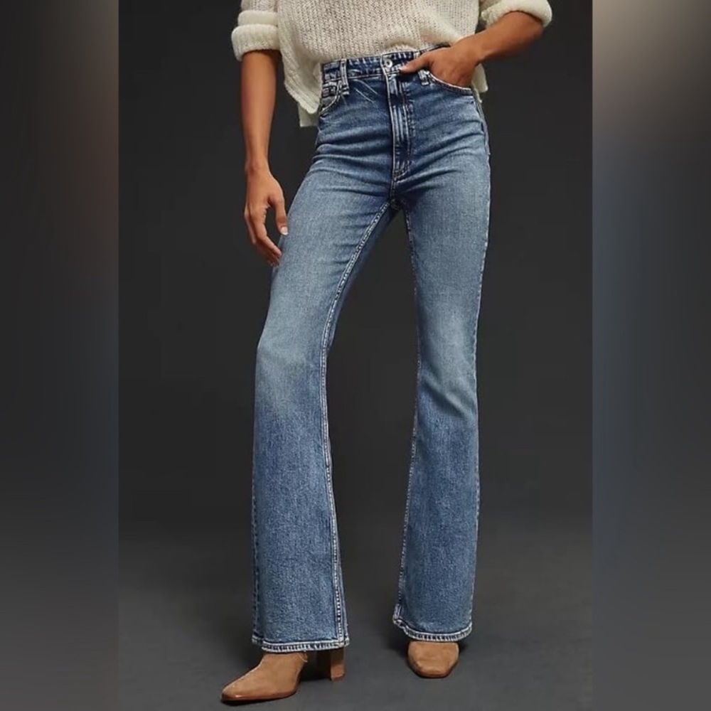 rag & bone Classic Blue Wide Leg Jeans
